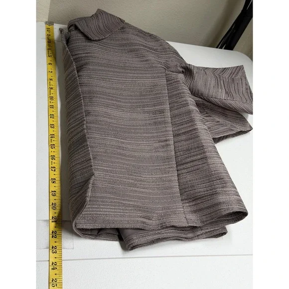 Ann Taylor Jacket Womens Small Gray Taupe Textured Blazer Snap Front Office Work - Picture 10 of 10